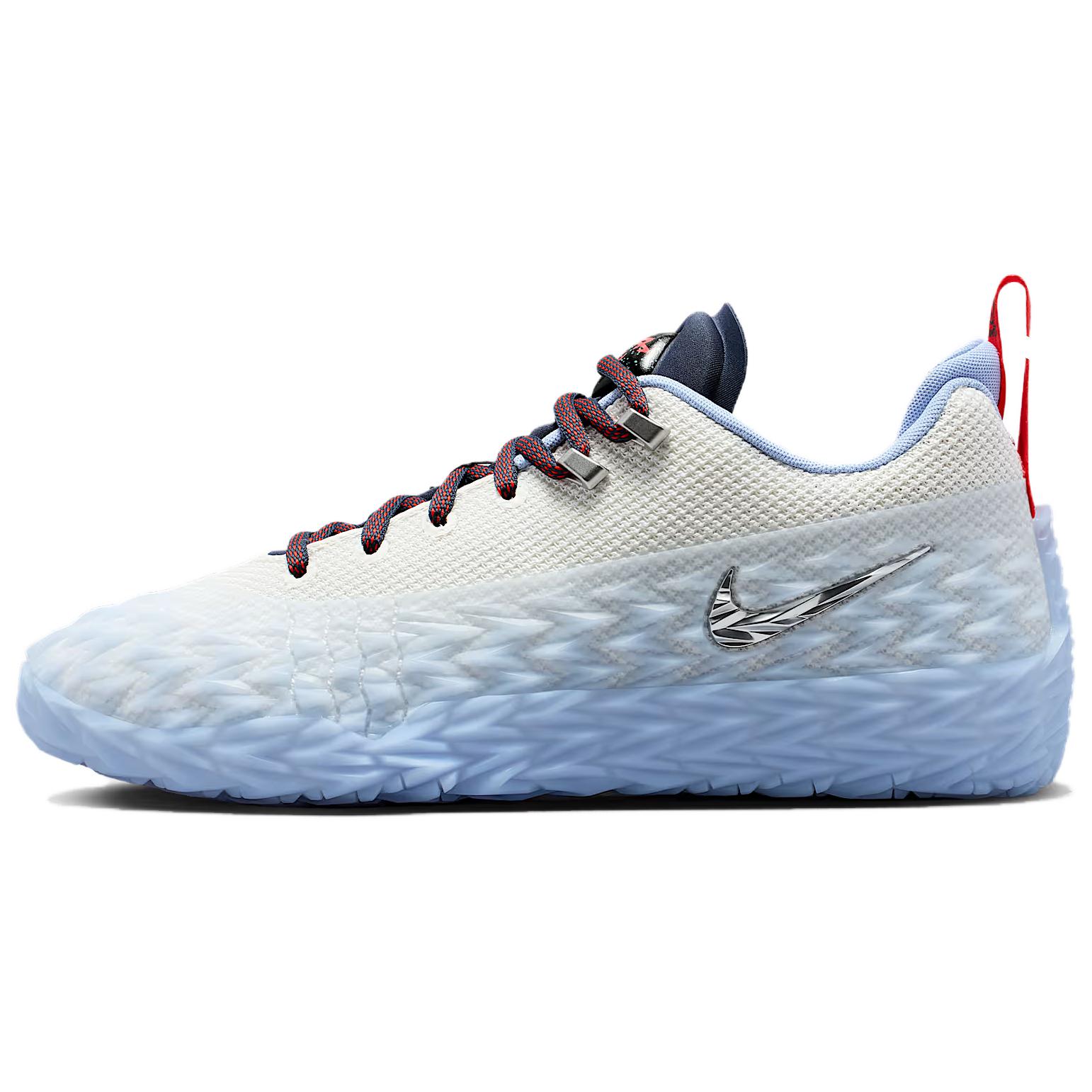 Nike Men's White/Silver Cade Cunningham X S.t. Charge Pe Ep Detroit Tough Sneakers Sail Metallic- Iz6736-100 Cm