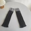 Women Leg Warmers Knitted Splicing Design Winter Warm Legwarmers Gothic Korean Style Furry Leg Warmers Socks Thigh Bands
