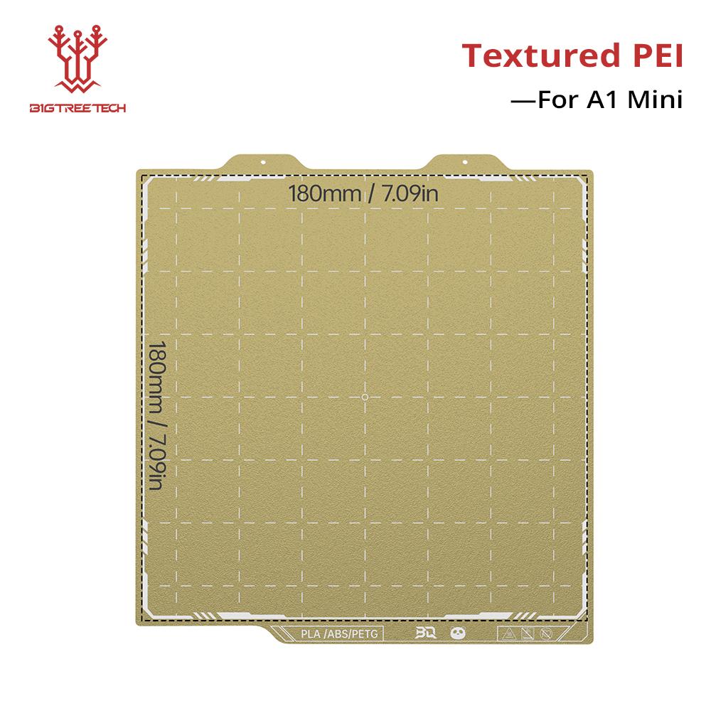 BIGTREETECH Panda Build Plate 256MM 180MM Double Side Textured&SMooth PEI PET PEO for Bambu Lab P1P P1S X1 A1 X2D 3D Printer 180mm Textured PEI
