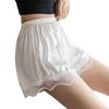 Women's High Waist Ice Silk Lace Safety Leggings: Anti-Exposure, No-Curl Edge, Thin Summer Style