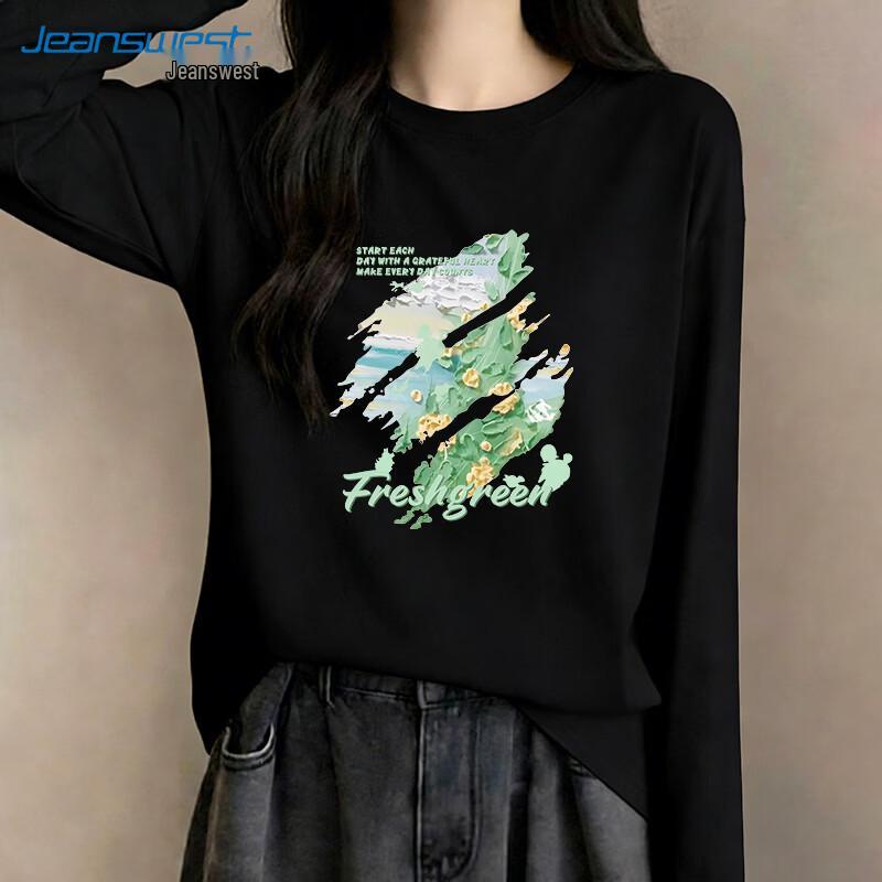 Jeanswest Men's Cotton Graphic Long Sleeve T-Shirt