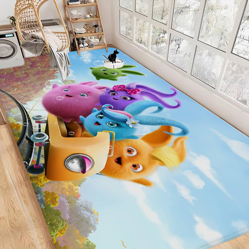 

Sunny B-bunnies Floor Mat Rectangle Anti-slip Home Soft Badmat Front Door Indoor Outdoor Mat Hotel Decor Mat 50x80cm