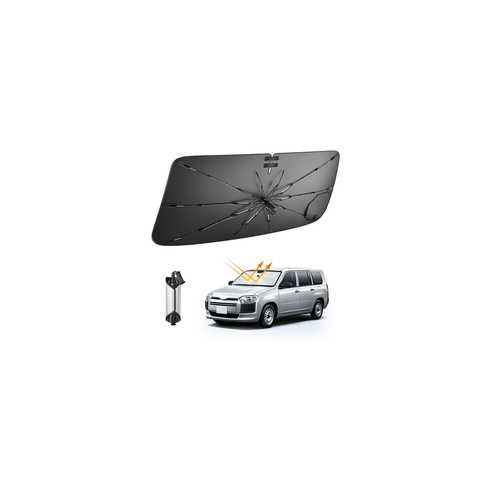 

New Front Sunshade for Toyota Probox 160 Features a drawstring UV heat and is suitable for Includes sunshade for the dashboard scratch and is ideal чёрный
