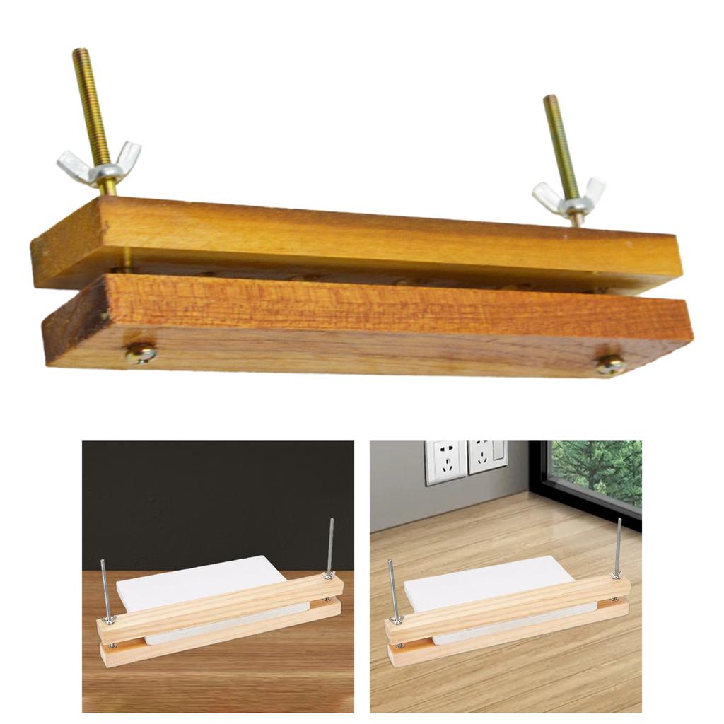 Wooden Binding Press Machine Durable Wooden Bookbinding Press for Home Tags DIY Bookbinding Manual Binding Paper Punch Machine