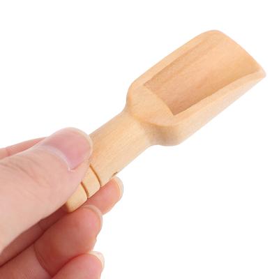 10Pcs Mini Holz Löffel Runde Griff Teelöffel Kleine Salz Schaufel Würze Löffel