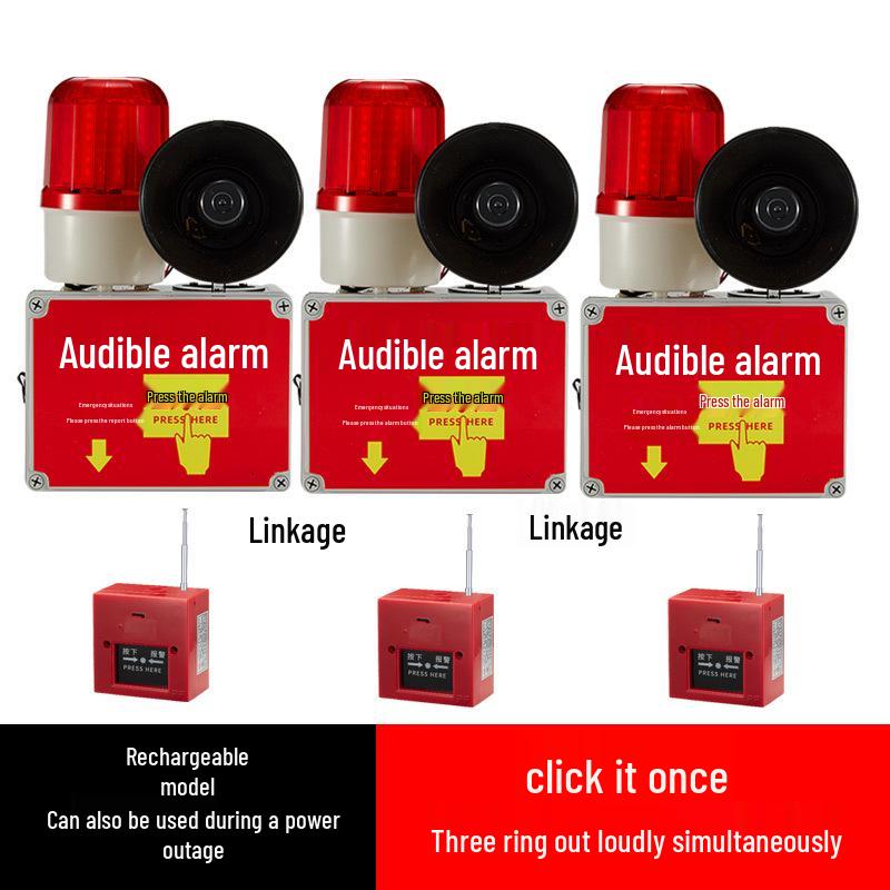 Emergency Alarm with Sound & Light for Rental Properties and Supermarkets