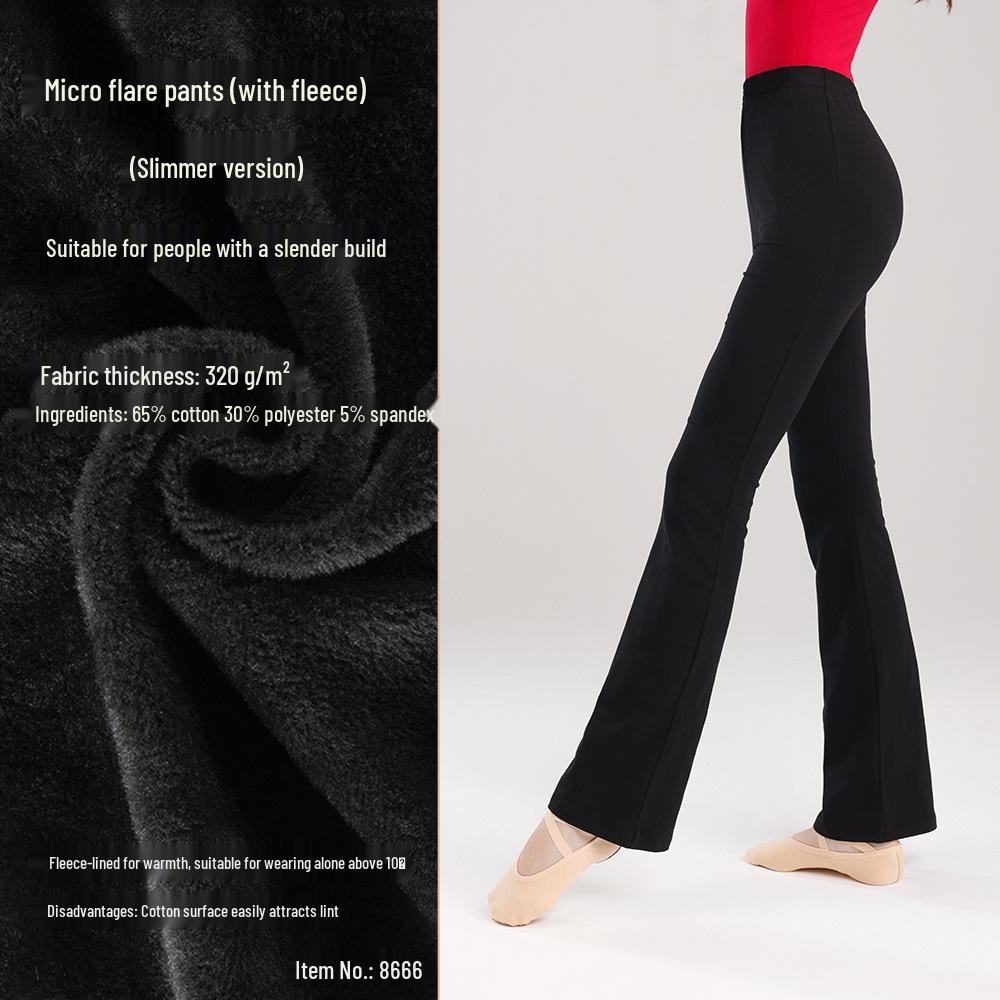 Micro Flare Yoga Dance Pants for Women - Autumn/Winter Practice & Training Trousers