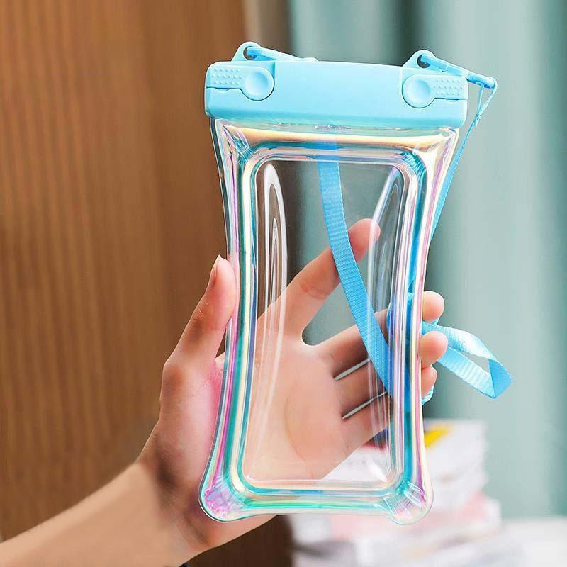 Schwimmende Laser-Handy-wasserdichte Tasche Touchscreen Schwimmen Wasserpark Rafting Handy-wasserdichte Hülle mit Airbag