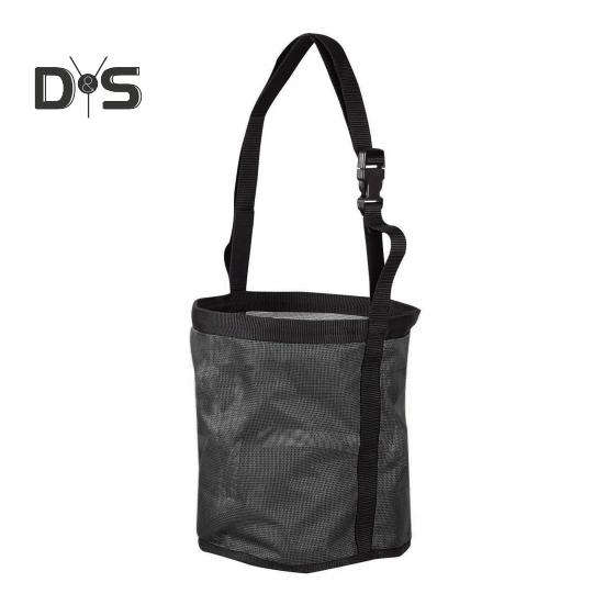 Horse Feed Bag Heavy Duty Mesh Horse Feeder with Adjustable Strap Horse Muzzle Feed Bucket for Feeding Grain Powder Supplements