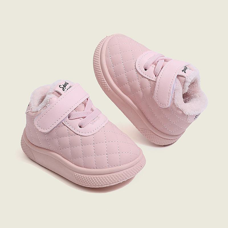 Children's Winter Fleece-Lined Snow Boots: Warm, Unisex, Cotton Shoes for Toddlers (1-6 Years)