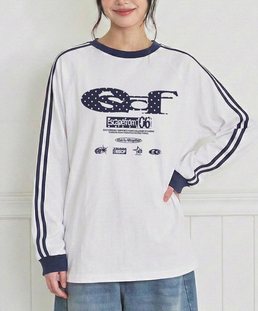 ESCAPEFROM Dot Escf Logo Collage Print Track Long Sleeve [2 Colors]