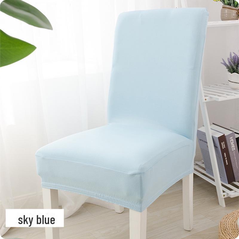 Solid Color Elastic Chair and Stool Cover for Hotel, Restaurant, or Home Dining Chairs