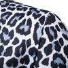 Men's Summer Fashion Leopard Print Casual Short Sleeve T-shirt Men