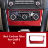 Red Carbon Fiber Auto Innendekoration Aufkleber Auto Styling Für Volkswagen VW Golf 6 Mittelkonsole Abdeckung Trim Auto