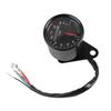 12V Universal LED Backlight Motorcycle Odometer Speedometer Gauge K/MH Single Indicator (Black)