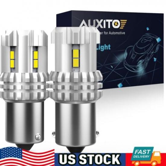 AUXITO White LED Turn Signal Light Bulb Anti Hyper 1156 7506 1141 1073 1156NA 2X