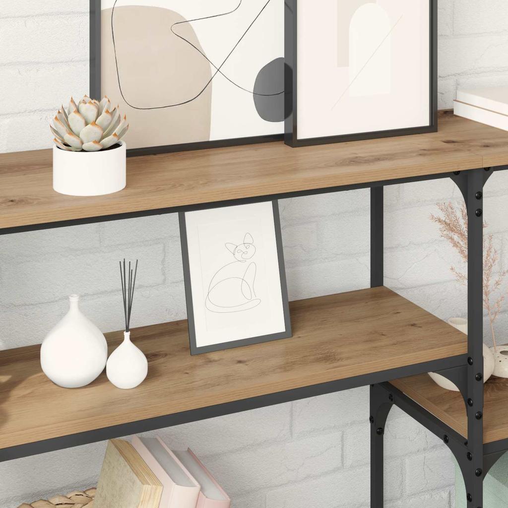 Artisan Oak Console Table 150 X 29 X 76.5 Cm Particleboard