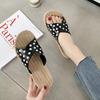 Polka Dot Women's Non-Slip Summer Flip-Flops: 2026 Trendy, Versatile, Wear-Resistant Beach Flats