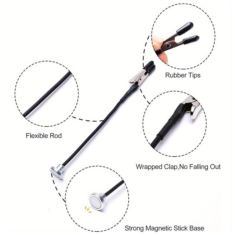 Model Painting Stand Base Holder With 10 Magnetic Alligator Clips Sticks Set Flexible Modeling Tools For Airbrush Model Crafting