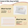 10 Pcs White Gift Boxes With Lids And Gold Bow Ribbons Hard Cardboard Boxes For Bridesmaid Proposal Christmas Halloween