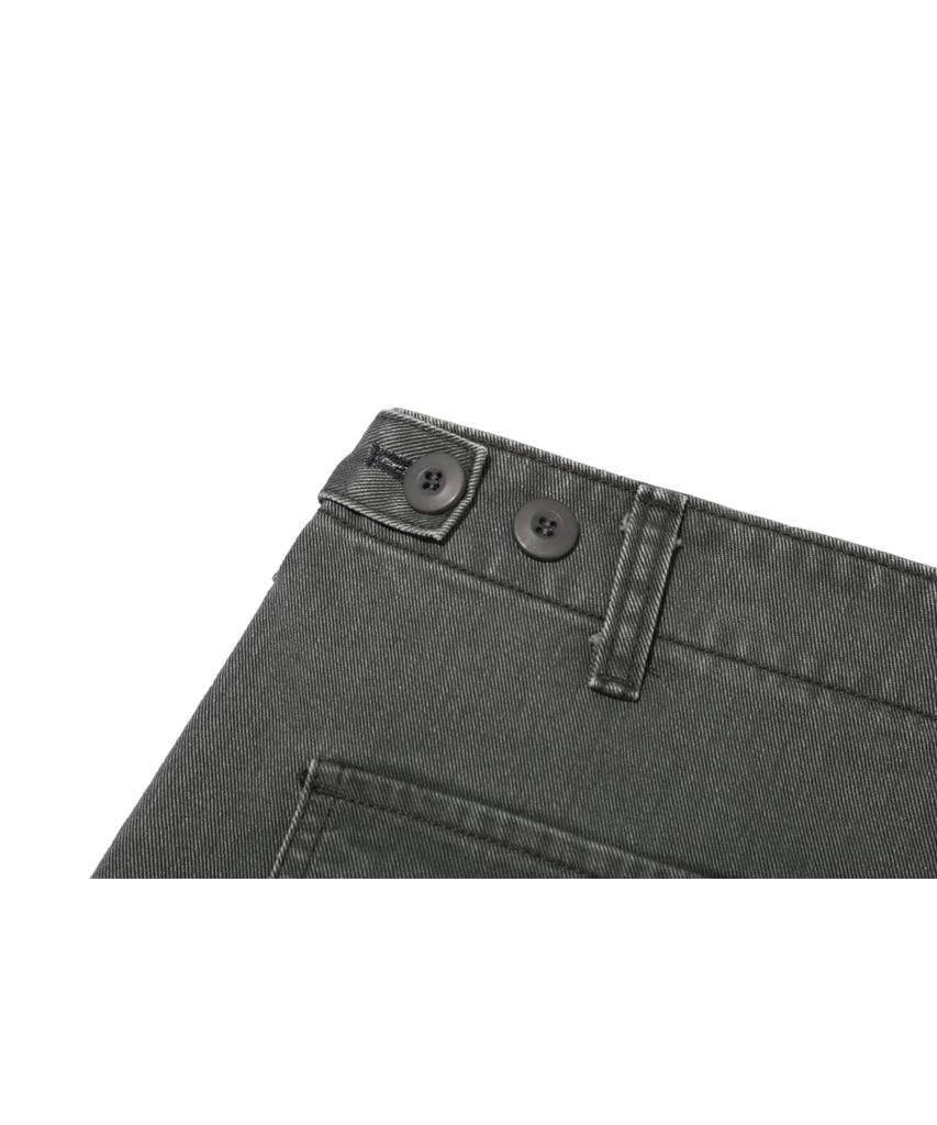 BASEMOMENT Washed Fatigue Work Pants Cement Gray