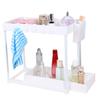 Bathroom Storage Rack with Hooks Pockets Drainage Double-layer Large Capacity And Pull-out Drawer Anti-skid