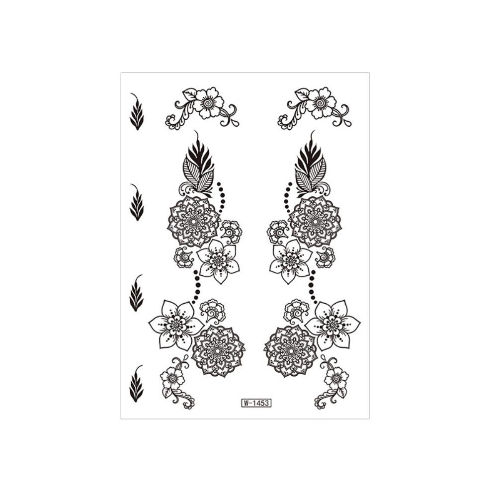 Fake Henna Tattoo Stickers India Mehndi Flower Body Art Sticker  Women/Lady/Girl