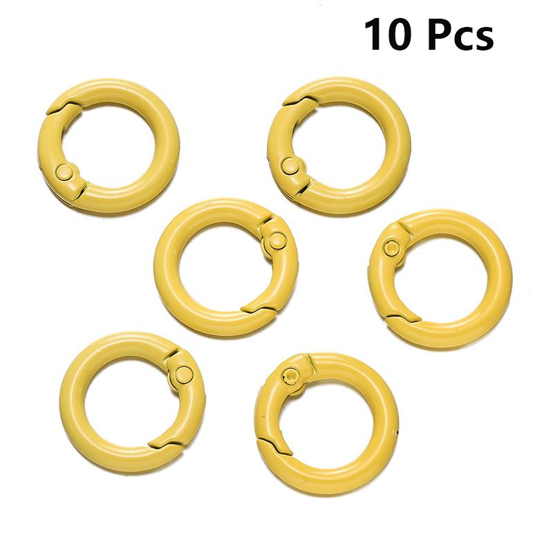 Yogodlns 10 ks/Lot 16 barev Kovová O kroužková spona Otevíratelná Kulatá Karabina Klíčenka Klipy Hák Psí Řetěz DIY Šperky Spona Konektor Tašky Příslušenství