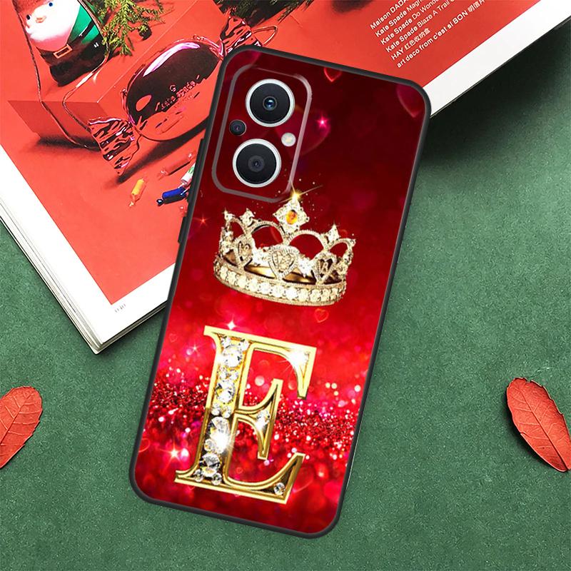 Red Diamonds Letter Funda For OPPO Reno 8 4 5 6 7 Lite 8T 4Z 5Z 10 Pro OPPO Find X3 X2 Neo X5 Lite X6 Pro Case