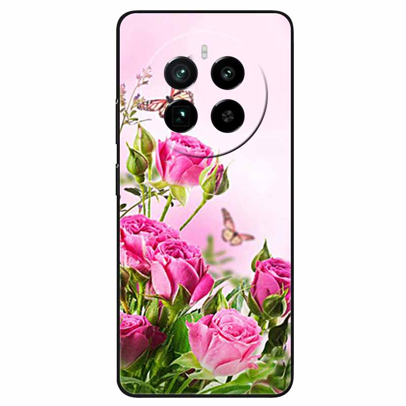 For Realme 12 4G Case Black Silicone Lovely Cute Soft TPU Phone Cases On Realme12 4G Protect Bumper Cover Shell Coques 6.67''