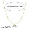 Gold Zircon Station Necklace Dainty Choker For Women