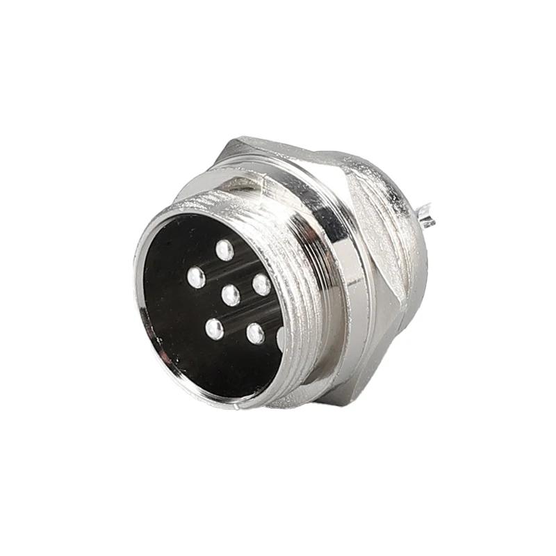 Connector GX12 small metal aviation socket 2P 3/4/5/6/7pin electric cable terminal fixed type and Rear Nut type Female&male