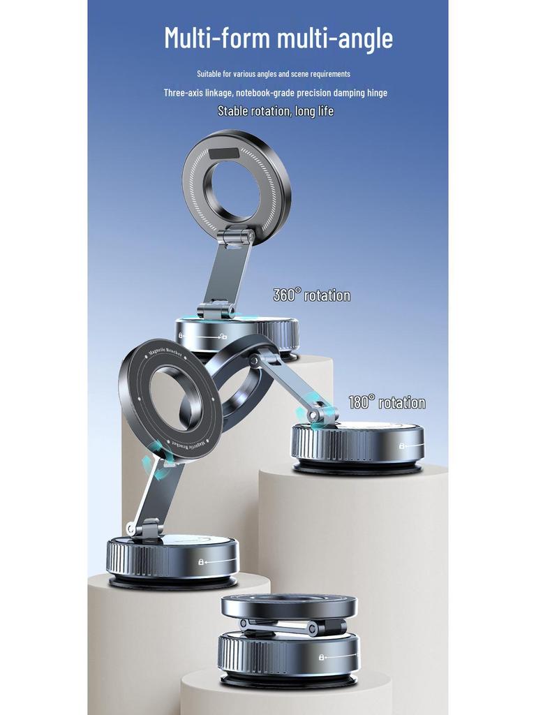 2026 Magnetic Car Phone Holder with Vacuum Suction and Dedicated Navigation Bracket