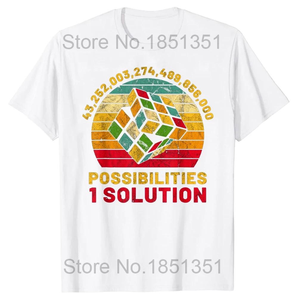 Funny Melting Cube Speed Cubing Vintage Math T Shirts Summer Rubiks Rubics Graphic Cotton Streetwear Short Sleeve Tshirt Men