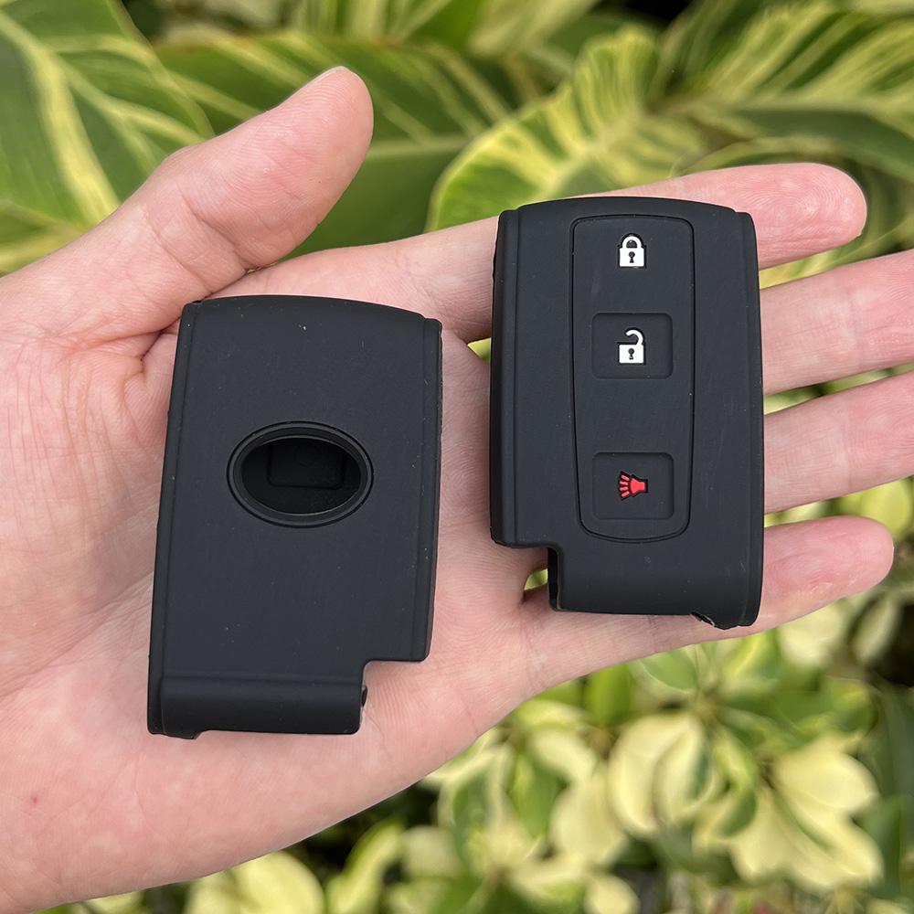 Silicone Car Key Fob Cover Case Shell Set For Toyota Corolla Verso 2004 2006 2007 Prius Gen 20 2005 2008 Remote Key Accessories