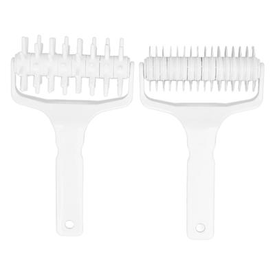 2 ks Váleček na těsto na pizzu Docker Plastový Děrovač na kůrku s dlouhou rukojetí na pečivo koláče sušenky