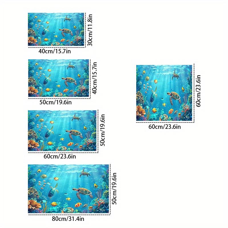 1Pcs Rubber Drying Mat With Ocean Pattern For Coffee Shop Restaurant Kitchen Carpet Tableware Durable Diatom Mud Table Mat Pet Mat Coffeeware