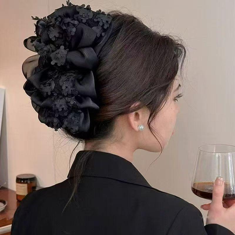 Elegant Faux Pearl Tassel Hair Clip with Bow for Women - Chic Updo Accessory