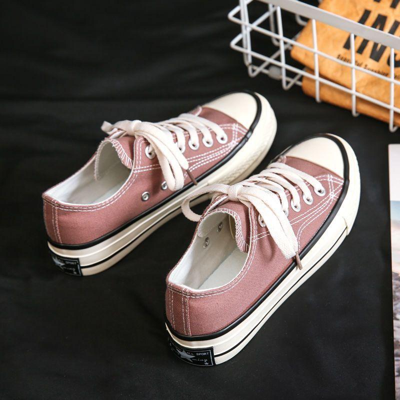 Canvas Shoes Women's Spring New Versatile Ulzzng Student Casual Girls Cloth Shoes Little White Board Shoes