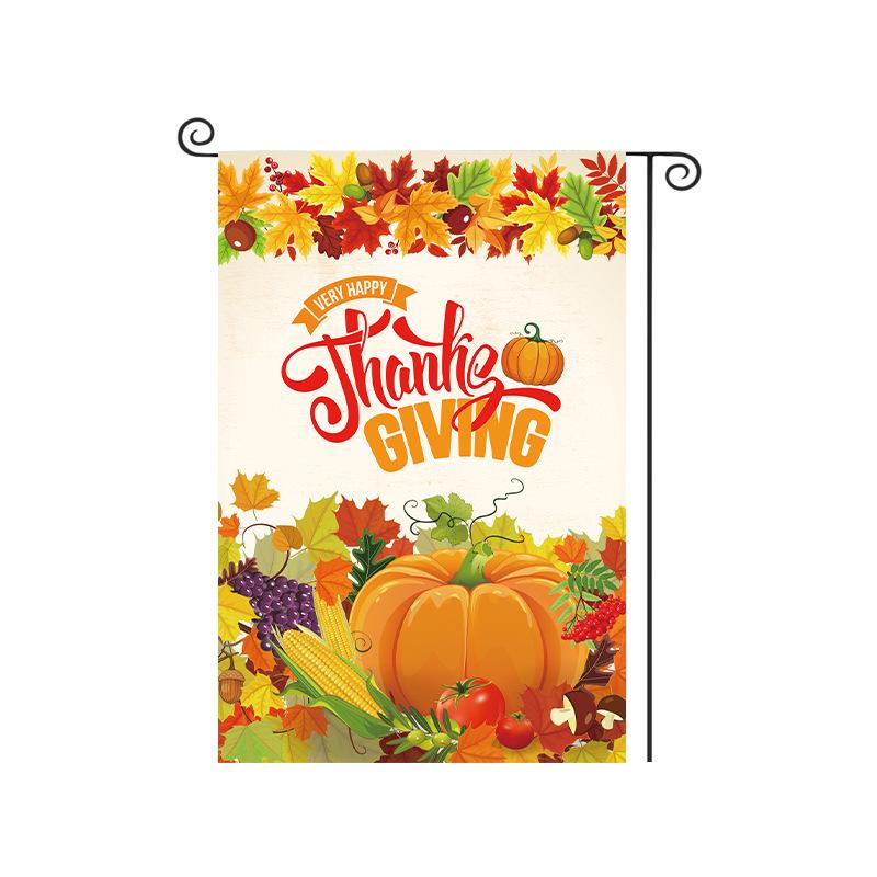 Thanksgiving Pumpkin Harvest Garden Flag for Outdoor Autumn Decor