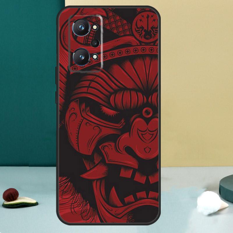 Samurai Mask Warrior Helmet For Realme GT 7 Pro GT 5 6 6T C67 C61 C55 C53 C51 C21Y C25S C75 10 11 12 13 14 Pro Plus Case