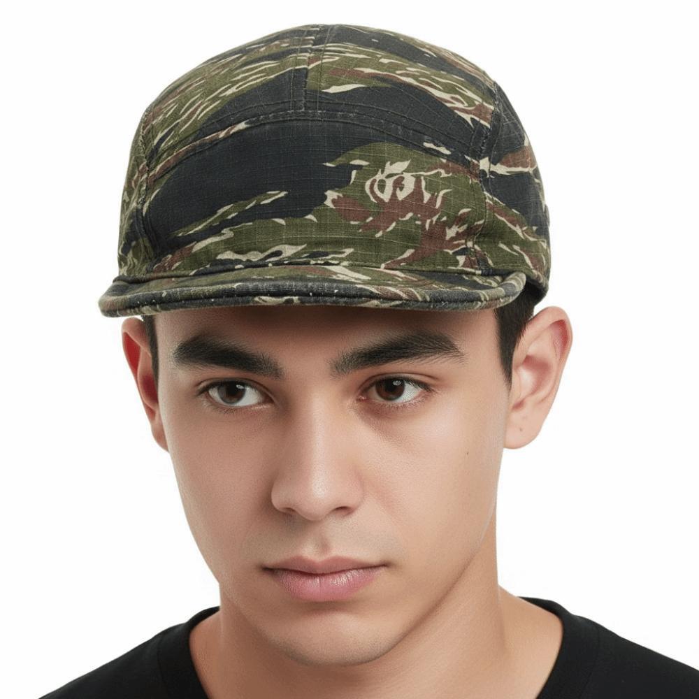 Camouflage Short Brim Caps Versatile Camp Caps Trend Outdoor Hats for Men and Women