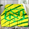 1PC Fc Nan-tes Crest Design Printed Soft Flannel Blanket Throw for Adult Bedroom Living Room Sofa Camping Travel Fan gifts Christmas Gifts