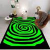 3D Vortex Area Rug Geometric Spiral Modern Abstract Optical Illusion Floor Mat for Living Room Bedroom Visual Effect Non Slip
