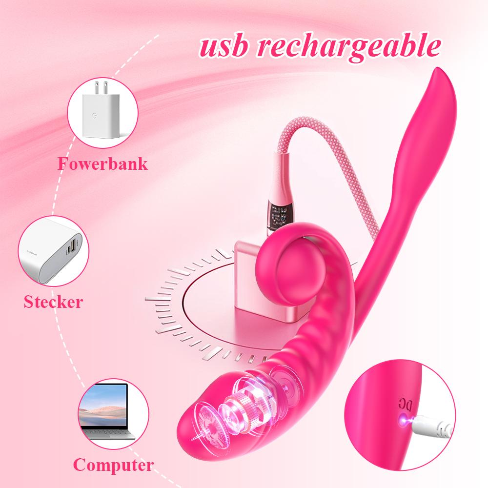 Rabbit Vibrator Clitoral Dildo Double Stimulation Vibrating APP Remote Control Vaginal Massage Female Sex Toys for Adults 18+