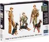 Master Box US Marine Corps 3 Figures Pacific War Doberman 3 Figures Plastic Model MB35155 1/35