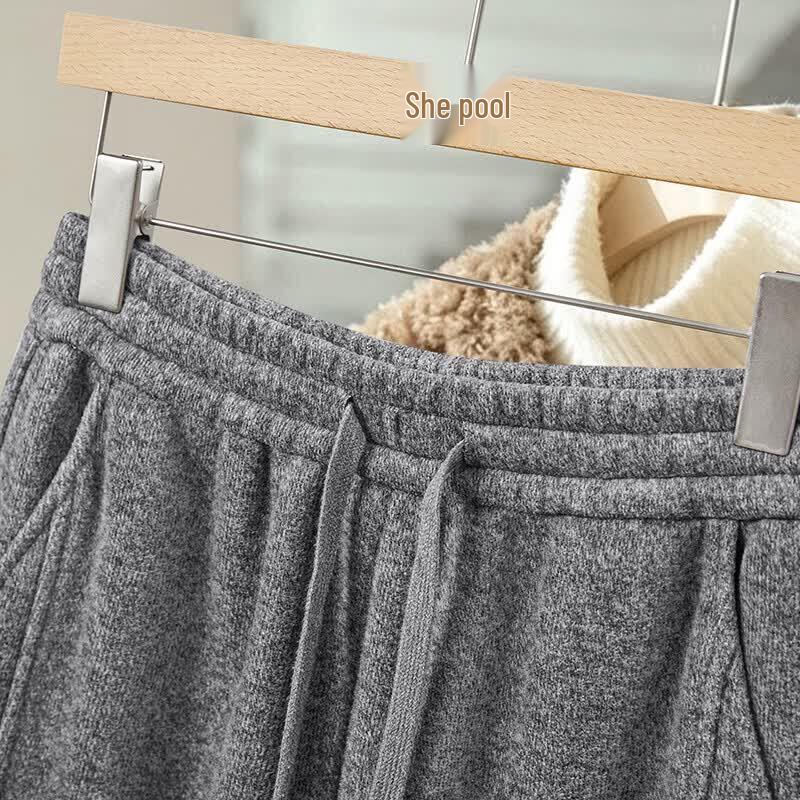 Women's High-Waisted Fleece-Lined Wide-Leg Trousers