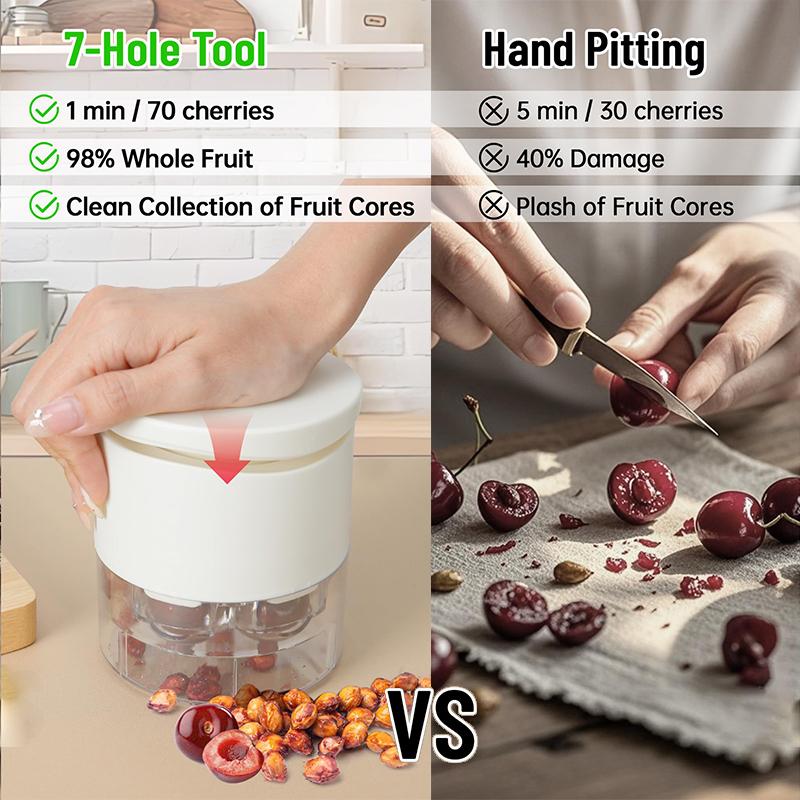Cherry Pitter,Multi Cherry Pitter Tool Pit Remover Quick 7-in-1 Cherry Pitters Tool Multiple Cherries Cherry Seed Remover