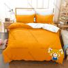 Personality Aggretsuko Anime Bedding Set New Soft Duvet Cover Pillowcases Cute Red Panda Print Bed Set for Kids Adults Bedroom D