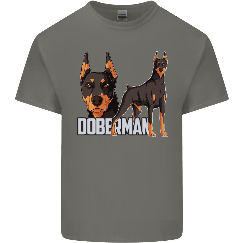 A DoberUnisex Illustration Dog Unisexs Light Cotton TShirt